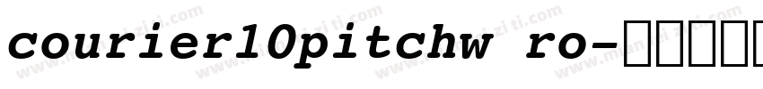 courier10pitchw ro字体转换